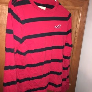Hollister striped long sleeve shirt (red)